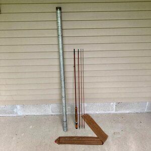 Vintage Heddon No. 14 Bamboo Fly Rod 9' w/ Soft & Hard Case Fishing